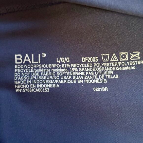 Bali Be Kind Navy Exercise Leggings | Size Large | NWT - Picture 5 of 5